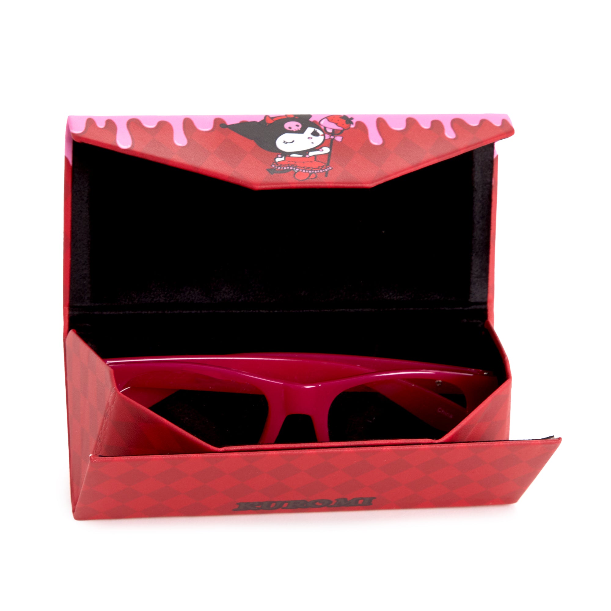 Kuromi Convertible Eyewear Case (Strawberry Treat Series) Accessory NAKAJIMA CORPORATION