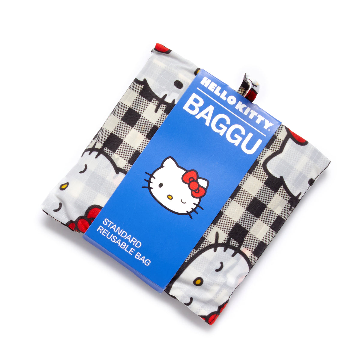 Hello Kitty x Baggu 50th Anniversary Standard Baggu (Black Gingham) Bags Baggu Corporation   