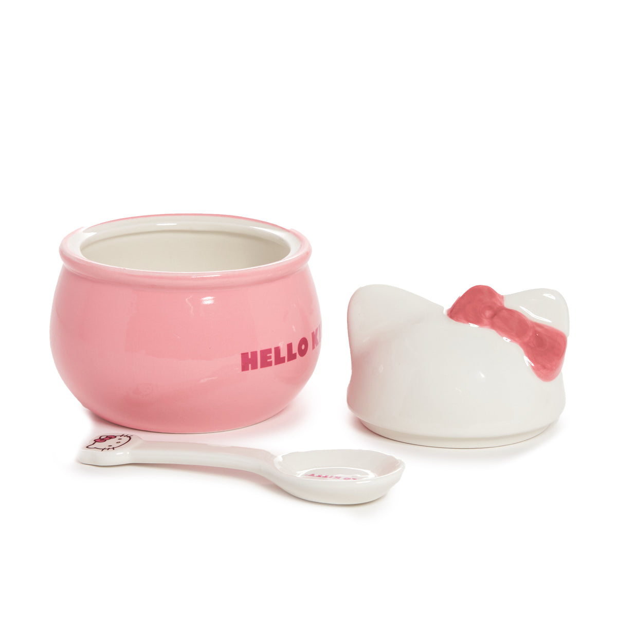 Hello Kitty Ceramic Sculpted Bowl and Spoon Set Home Goods BIOWORLD