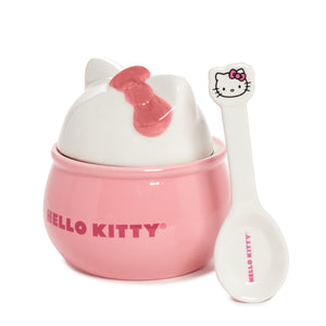 Hello Kitty Ceramic Sculpted Bowl and Spoon Set Home Goods BIOWORLD