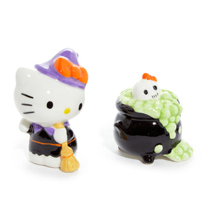 Hello Kitty Salt & Pepper Halloween Ceramic Cauldron Set Seasonal Blue Sky Clayworks   