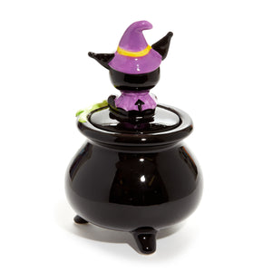 Kuromi Witch Lidded Ceramic Candy Bowl Seasonal Blue Sky Clayworks   