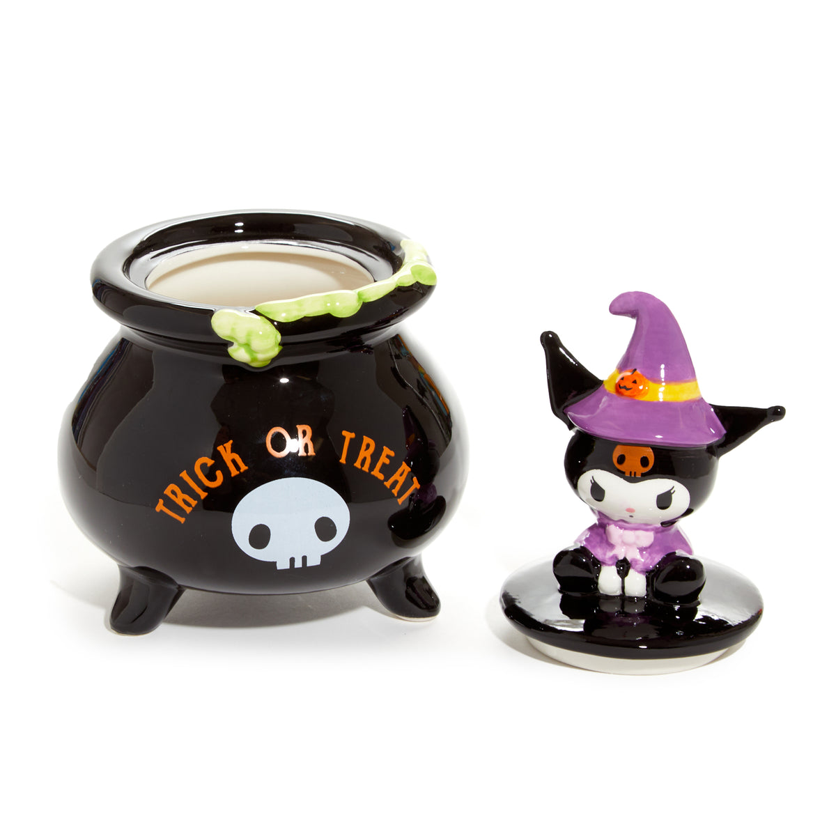 Kuromi Witch Lidded Ceramic Candy Bowl Seasonal Blue Sky Clayworks   