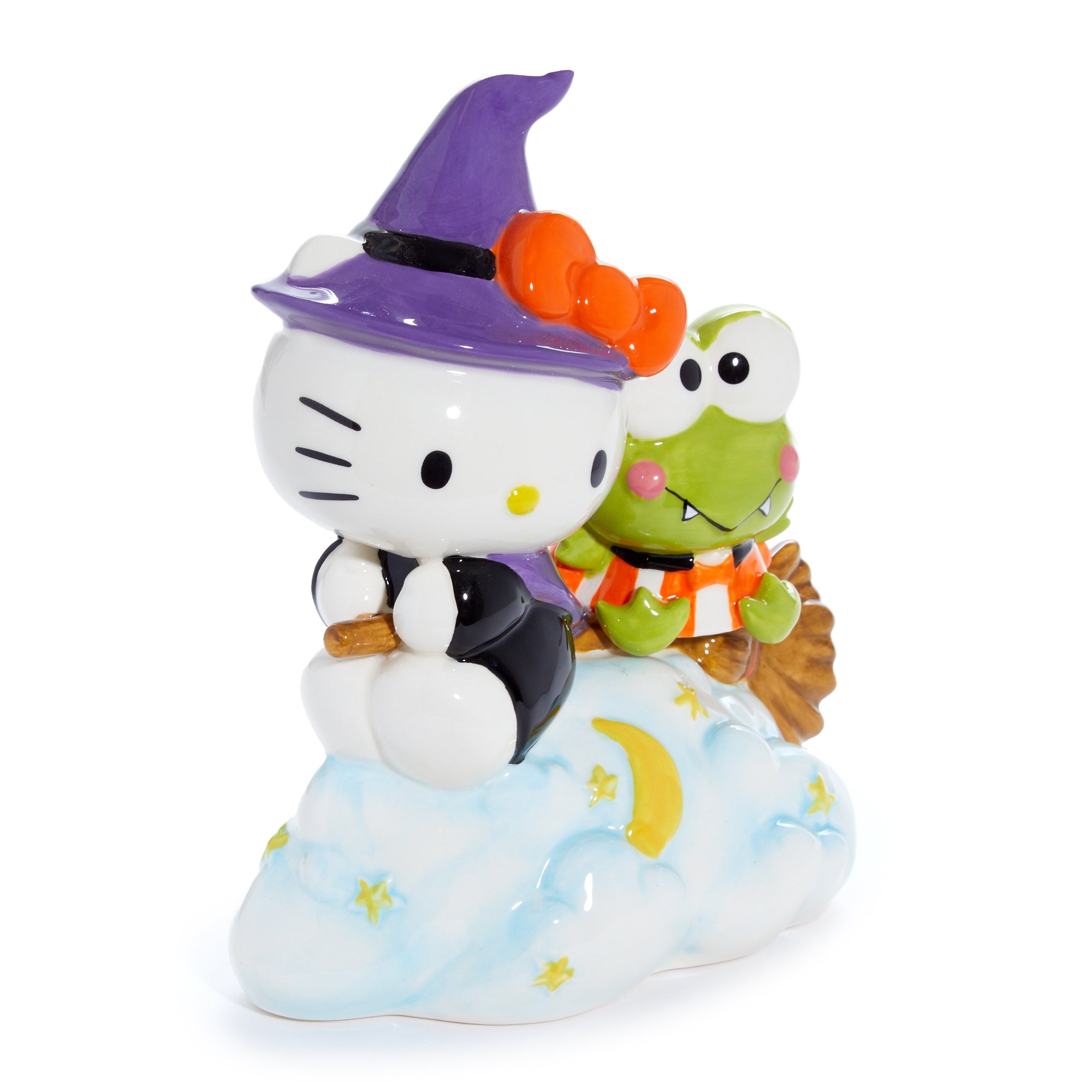 Hello Kitty and Keroppi Ceramic Halloween Figurine Seasonal Blue Sky Clayworks   