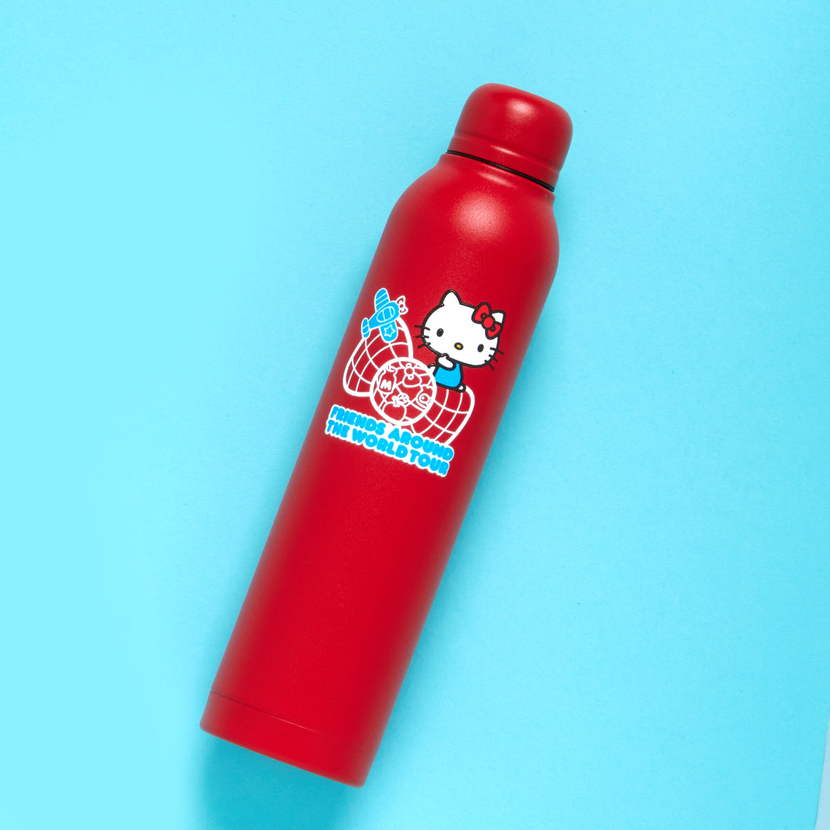 Sanrio Hello Kitty & Friends Plastic Water Bottle With Sticker Set