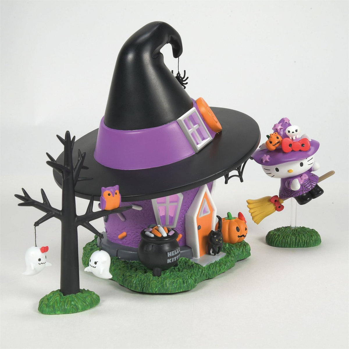 Hello Kitty&#39;s Halloween Witch Tower Figurine Set Home Goods ENESCO LLC   