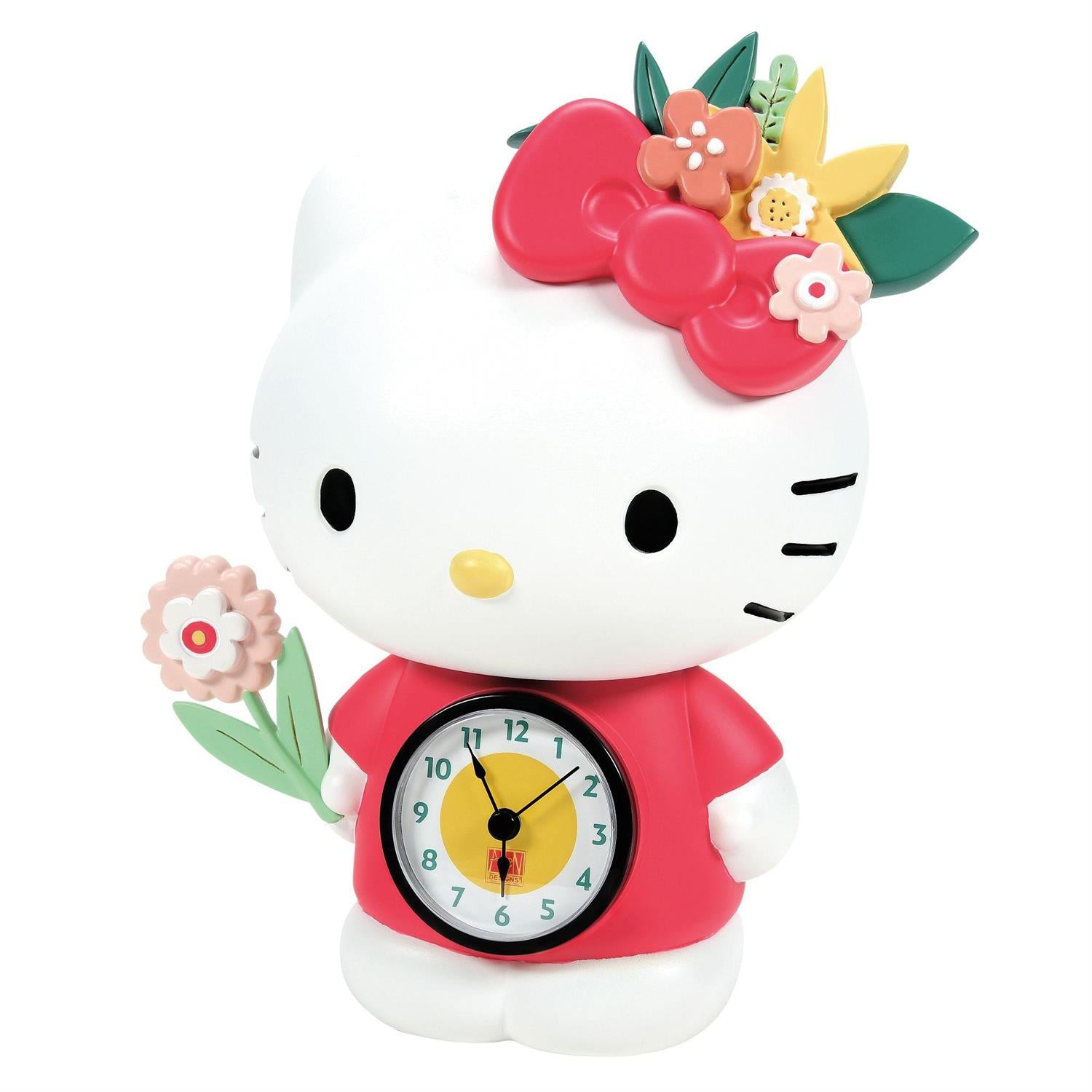 Hello Kitty Blossoms Desk Clock Home Goods ENESCO LLC   