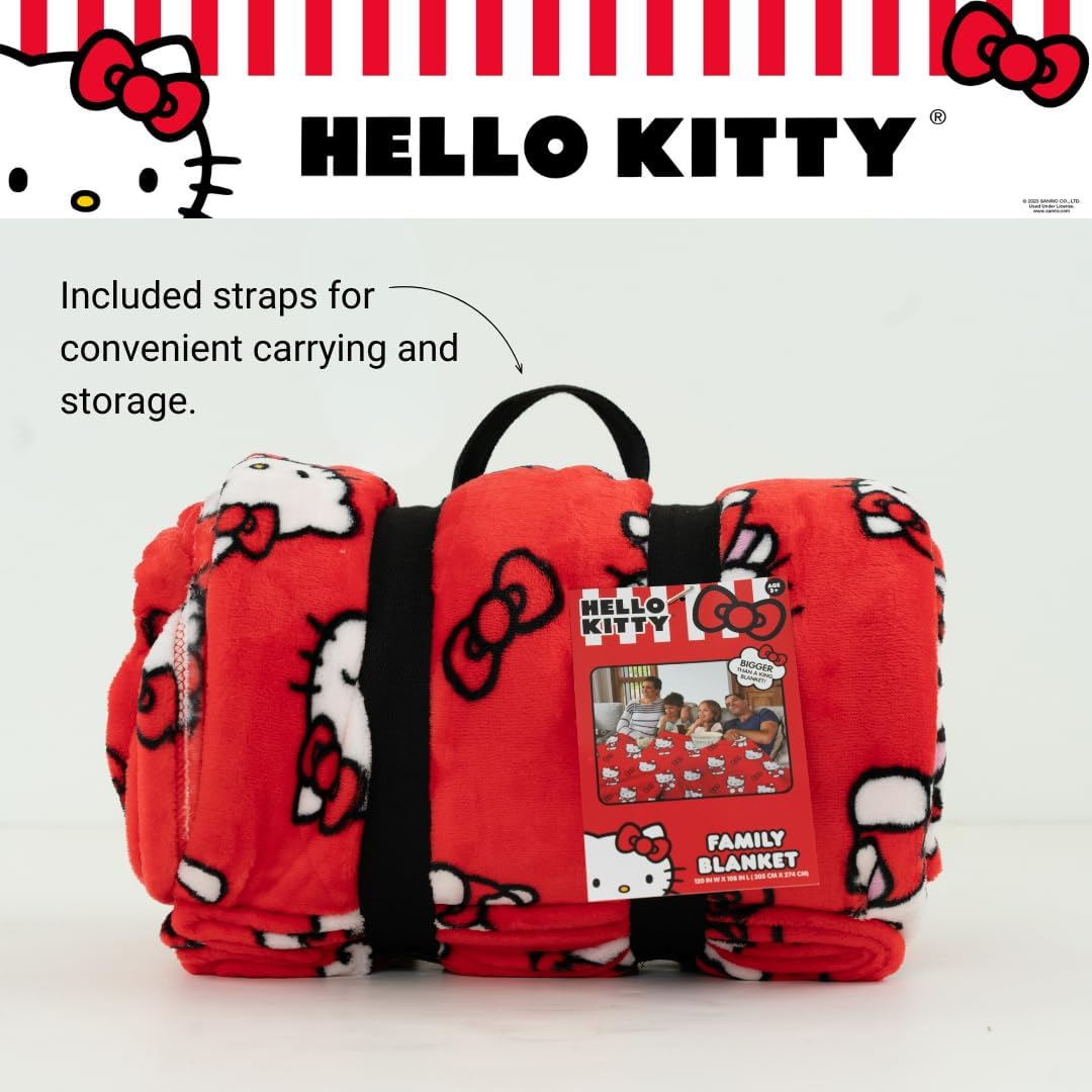 Hello Kitty Always Red Cozy Throw Blanket Home Goods Franco Manufacturing Co Inc