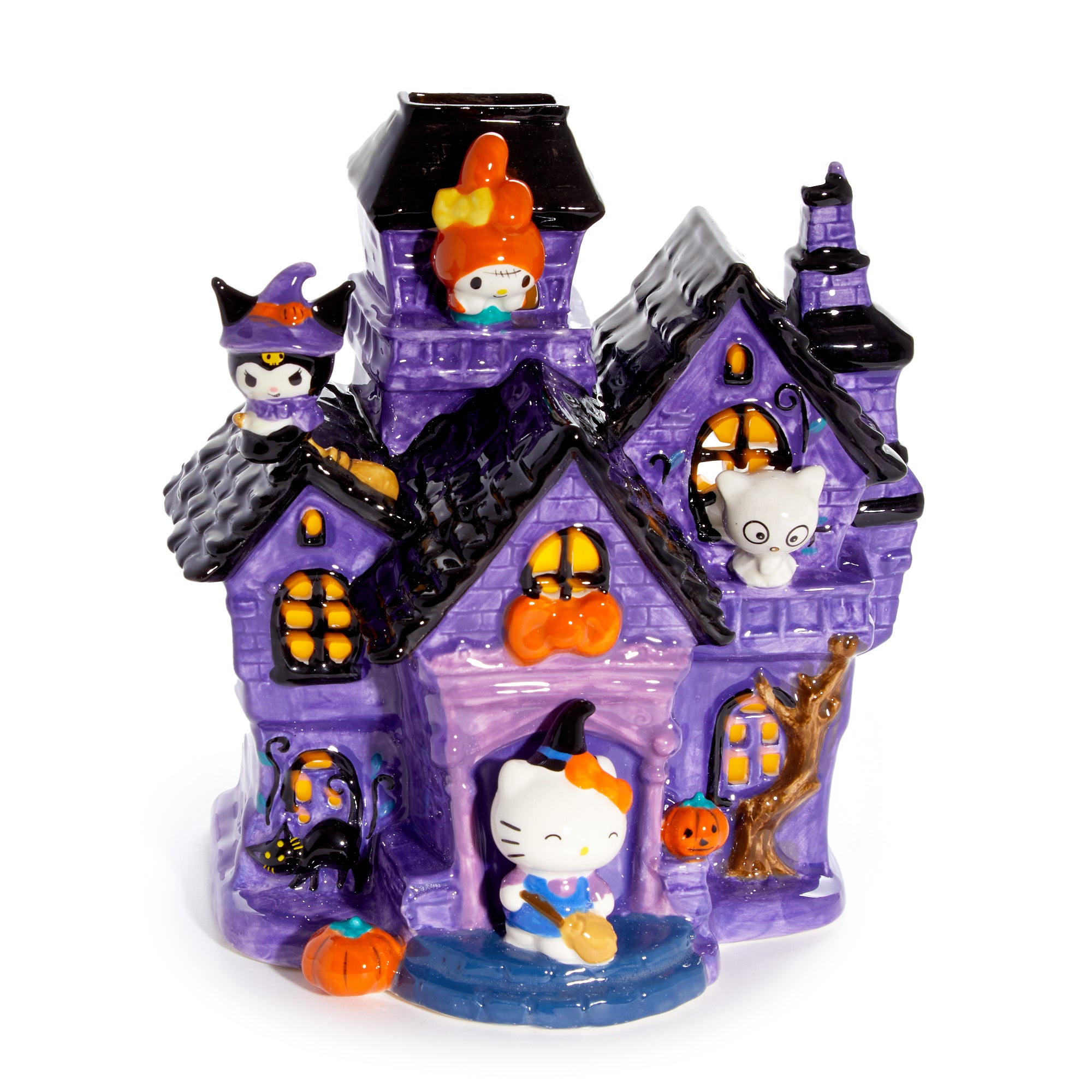 Hello Kitty and Friends Haunted Ceramic Candle House Seasonal Blue Sky Clayworks   