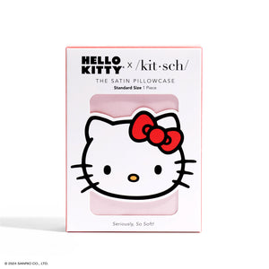 Hello Kitty x Kitsch Face Pillowcase (Solid Pink) Home Goods Kitsch LLC   