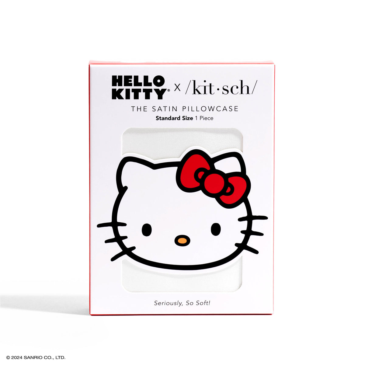 Hello Kitty x Kitsch Bow Pillowcase (Solid Ivory) Home Goods Kitsch LLC   