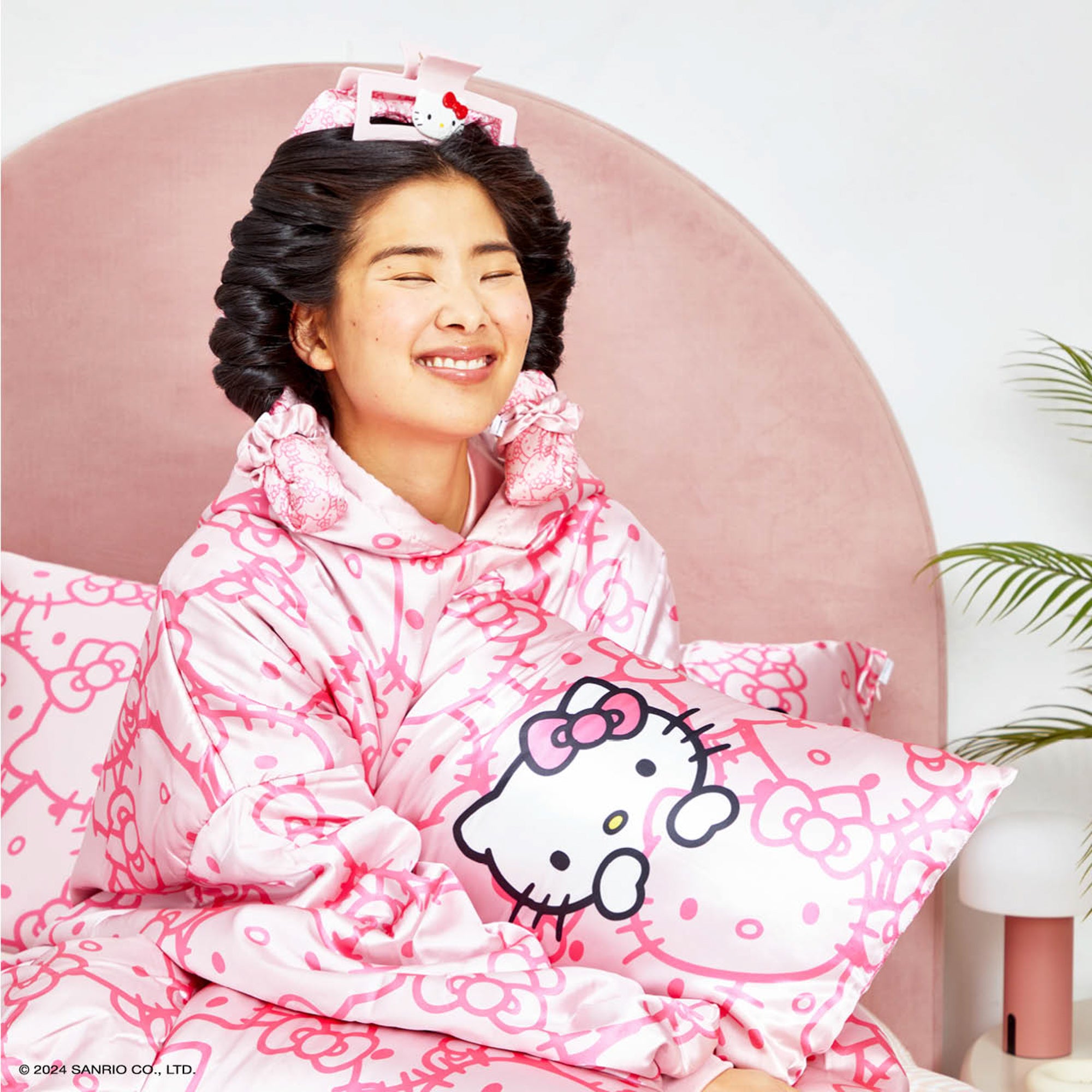 Hello Kitty x Kitsch Faces Pillowcase (Pink) Home Goods Kitsch LLC   