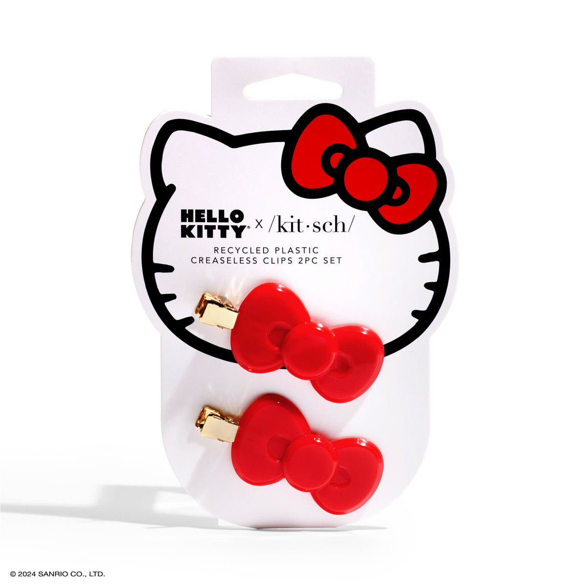 Hello Kitty x Kitsch Bow Creaseless 2pc Clip Set Accessory Kitsch LLC   