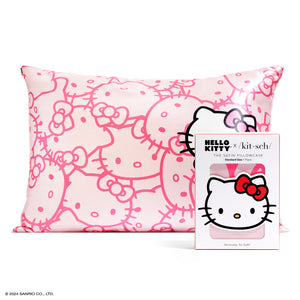 Hello Kitty x Kitsch Faces Pillowcase (Pink) Home Goods Kitsch LLC   