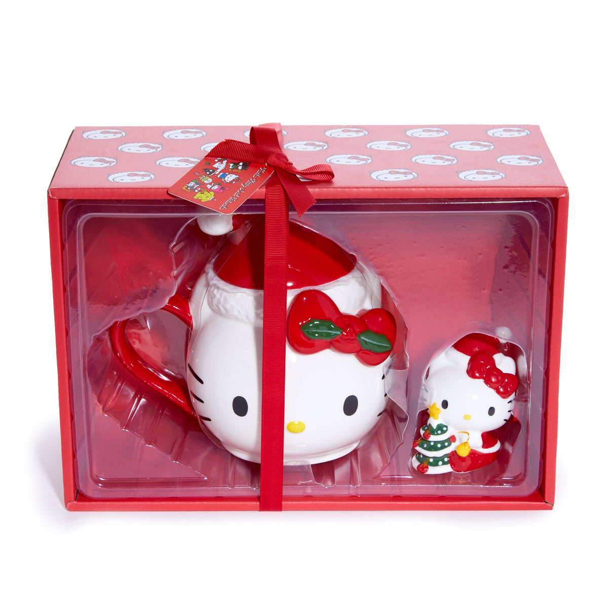 Hello Kitty Holiday Ceramic Mug and Figurine Gift Set Seasonal Blue Sky Clayworks