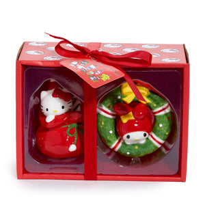 Hello Kitty and My Melody 2-pc Holiday Ceramic Ornament Set (Red) Seasonal Blue Sky Clayworks