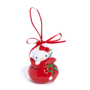 Hello Kitty and Cinnamoroll 2-pc Holiday Ceramic Ornament Set (Red)