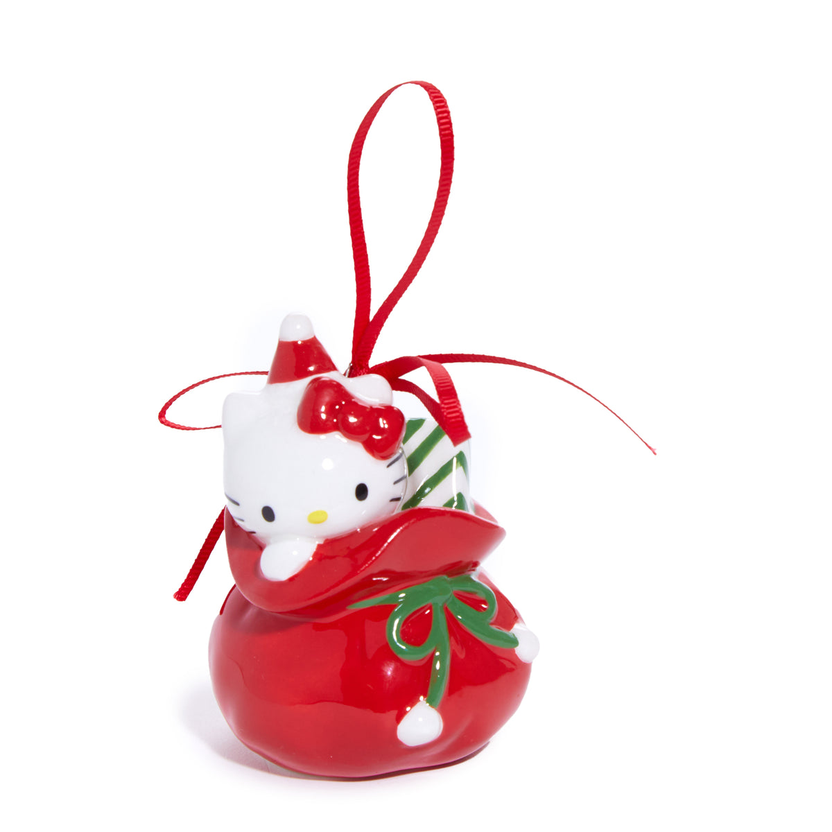 Hello Kitty and Kuromi 2-pc Holiday Ceramic Ornament Set (Red) Seasonal Blue Sky Clayworks