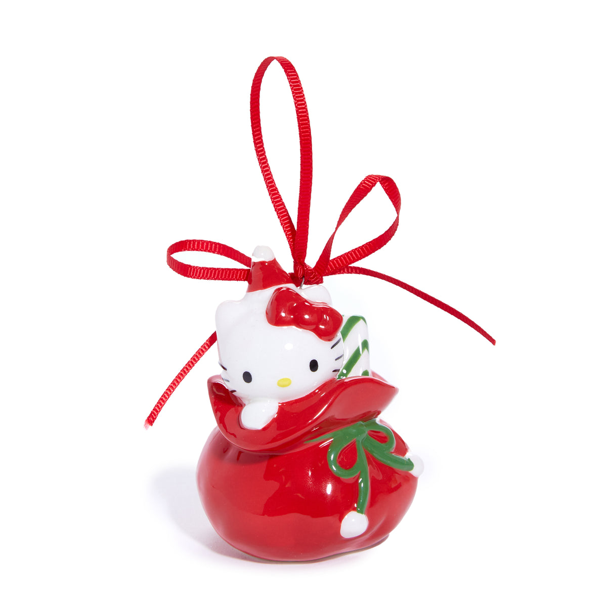 Hello Kitty and Keroppi 2-pc Holiday Ceramic Ornament Set (Red)