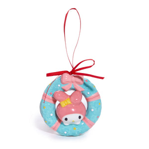 Hello Kitty and My Melody 2-pc Holiday Ceramic Ornament Set (Pastel Pink)