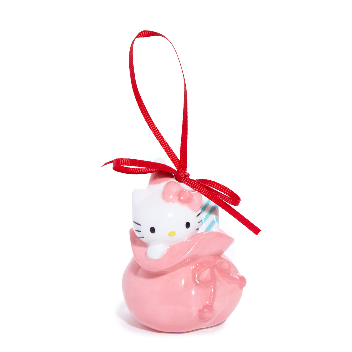 Hello Kitty and My Melody 2-pc Holiday Ceramic Ornament Set (Pastel Pink)