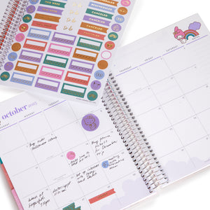 Hello Kitty and Friends x Erin Condren Rainbow Relaxation 2025 LifePlanner Stationery ERIN CONDREN   