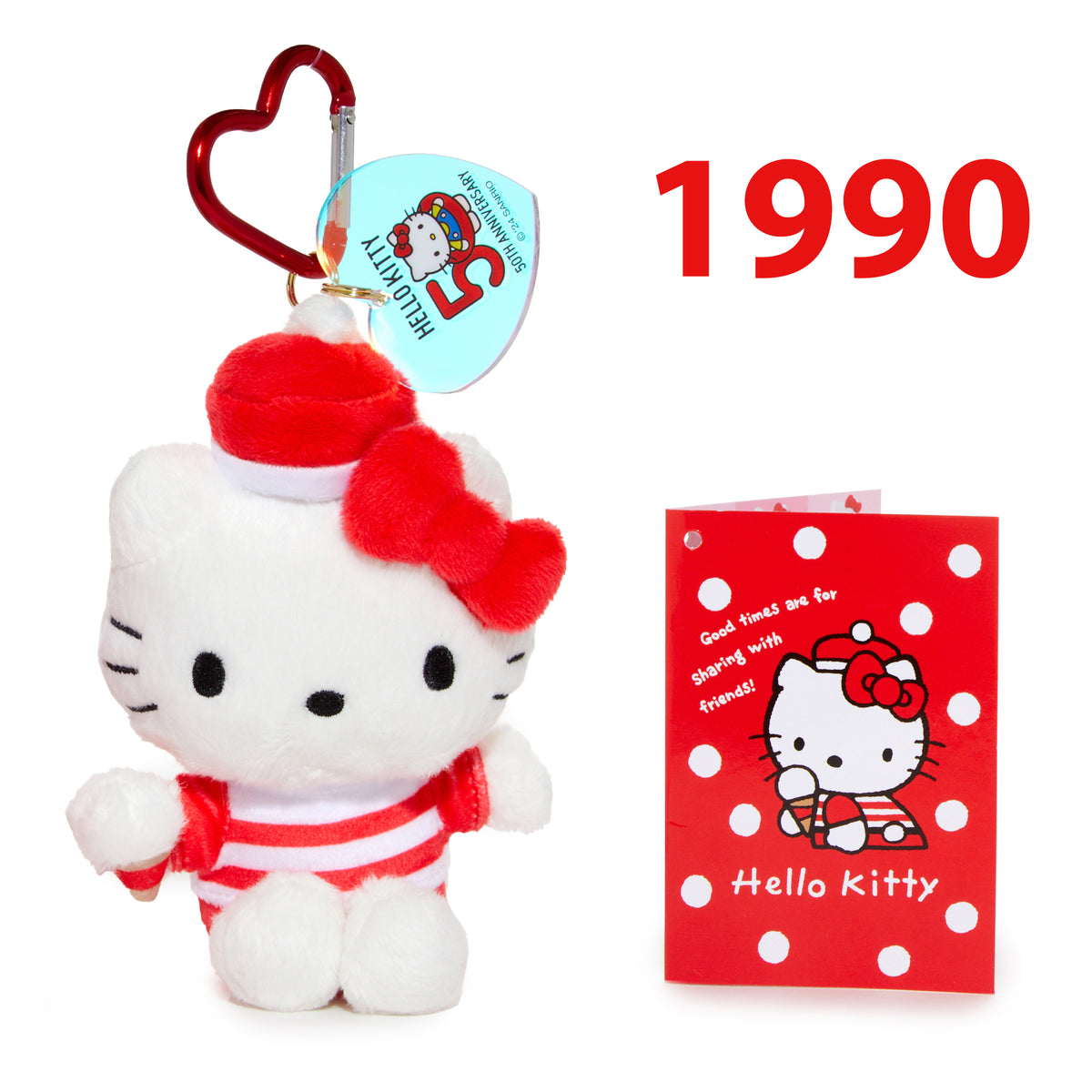 Hello Kitty 50th Anniversary Plush Mascot (1990) Plush Global Original   