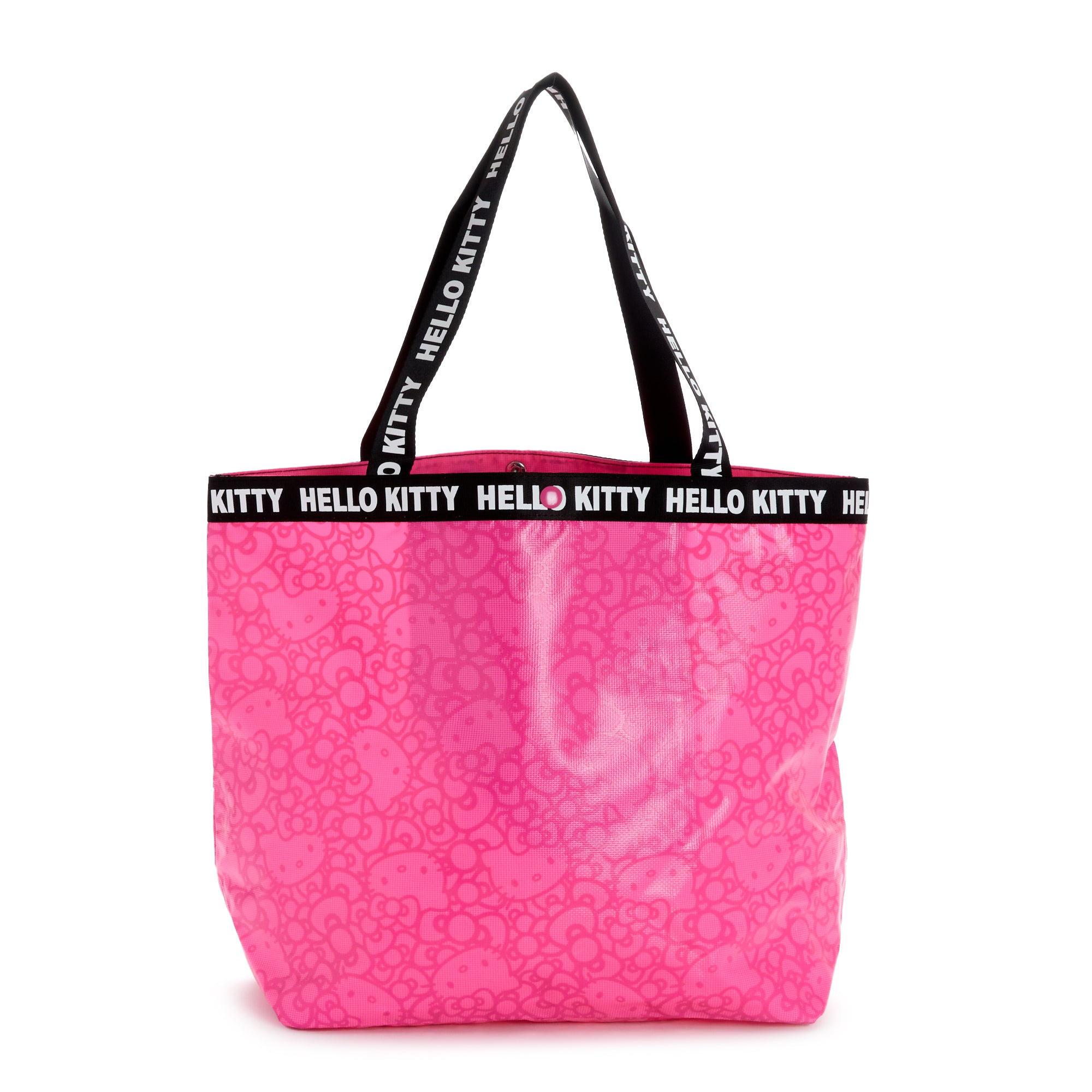 Limited Release* Hot Pink Lattice Stitch Nylon Tote Bag - KiKi's Mercato
