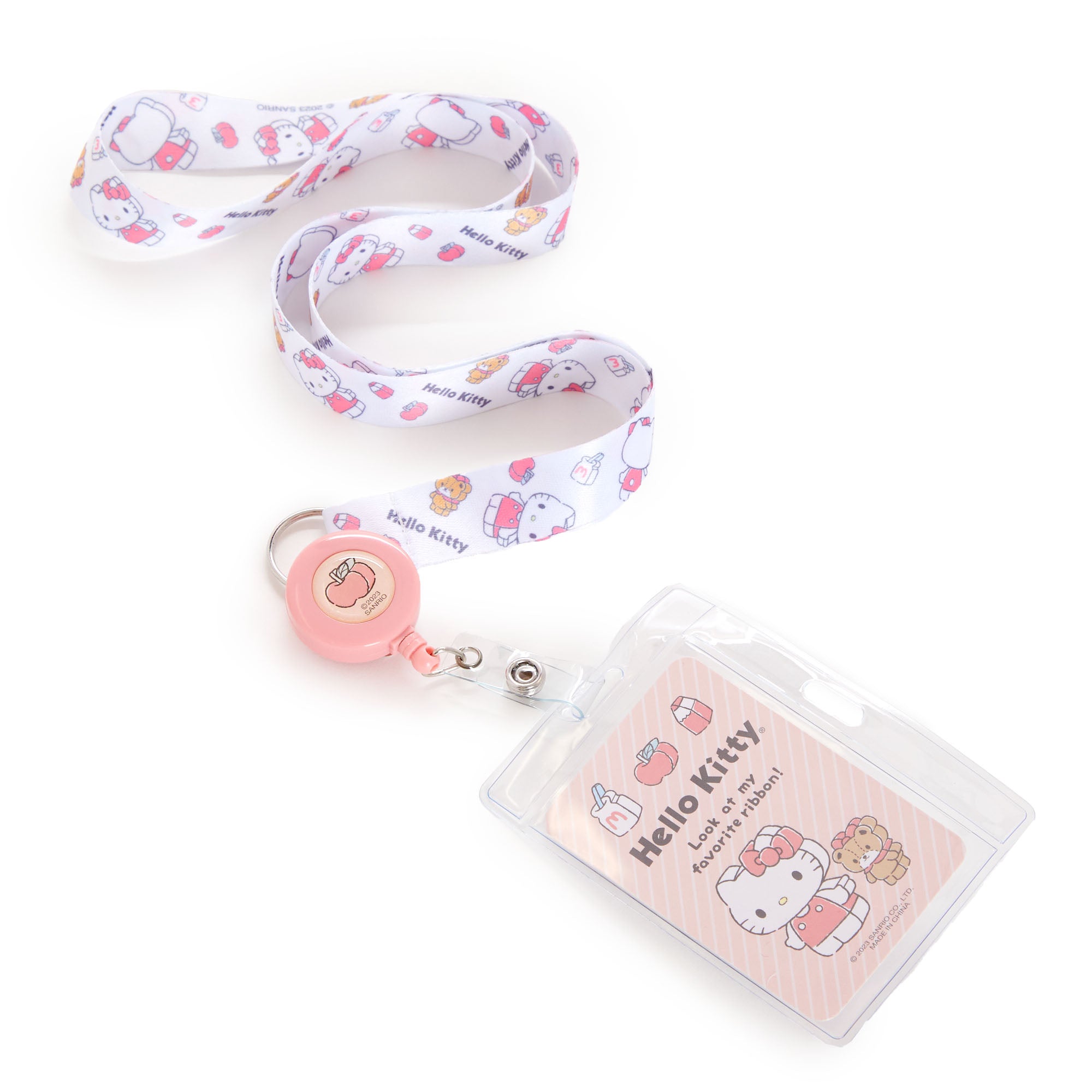 Chococat Cute Card Case with Key Reel ID Badge Holder Belt Clip Lanyard  Holder