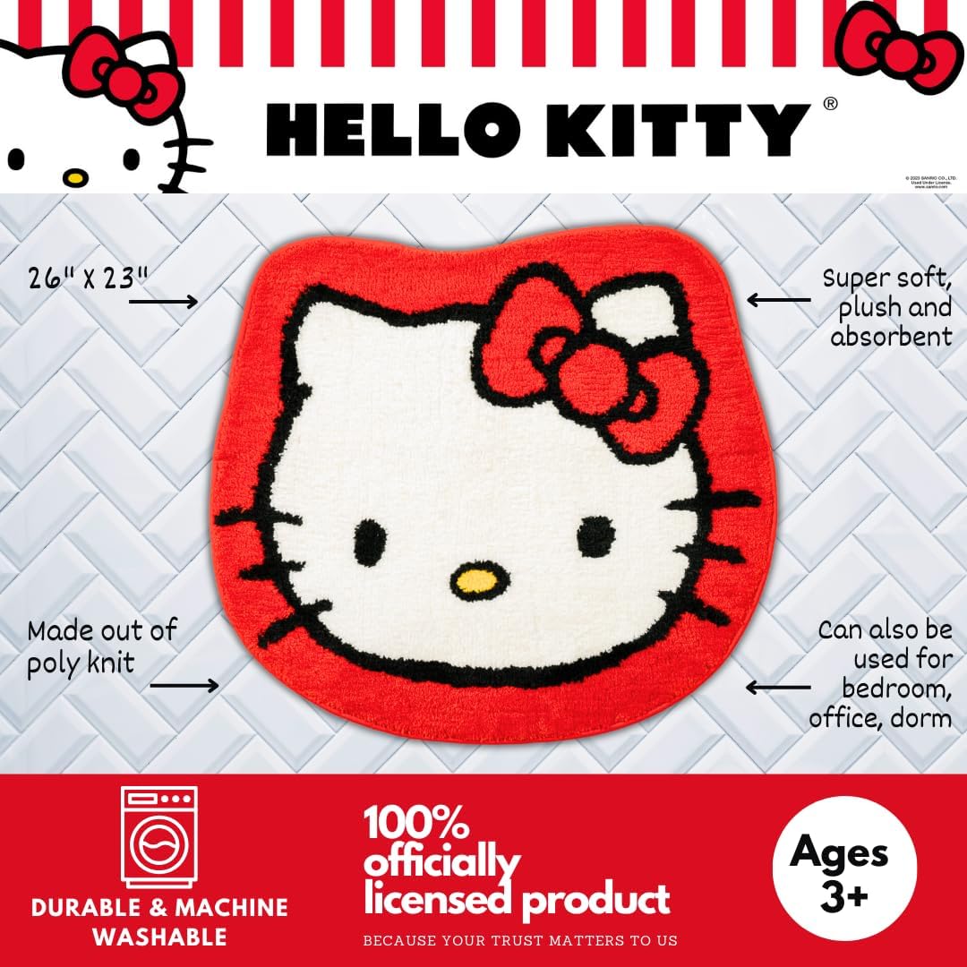 Hello Kitty Plush Bathroom Mat Home Goods Franco Manufacturing Company I   