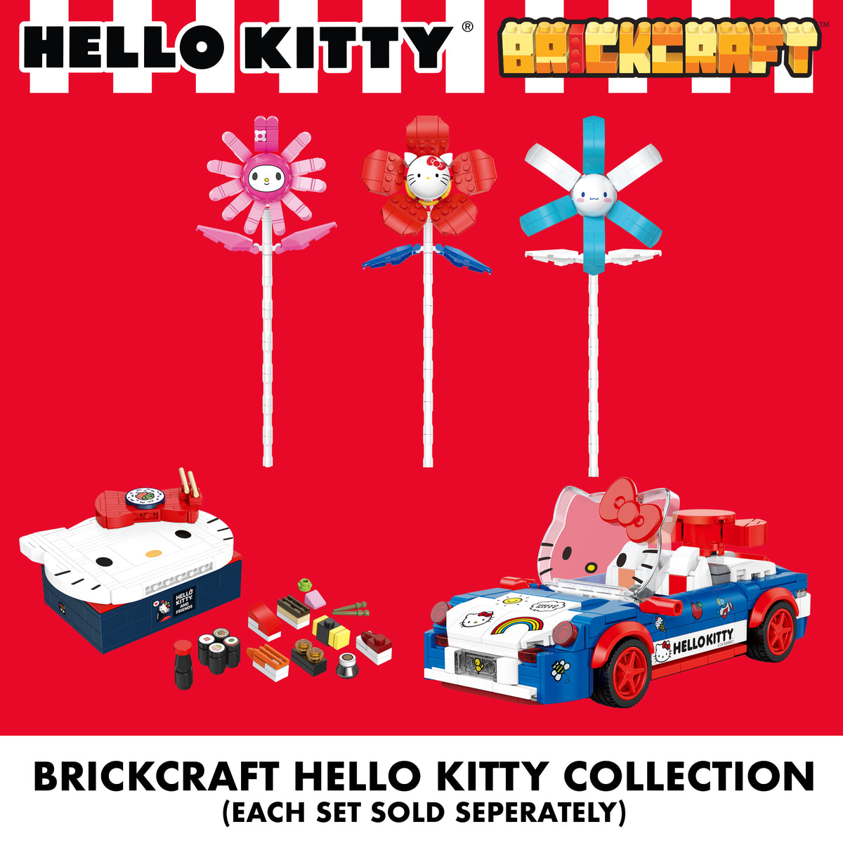 Hello Kitty x Brickcraft Custom Convertible Building Set Toys&amp;Games Brickcraft   