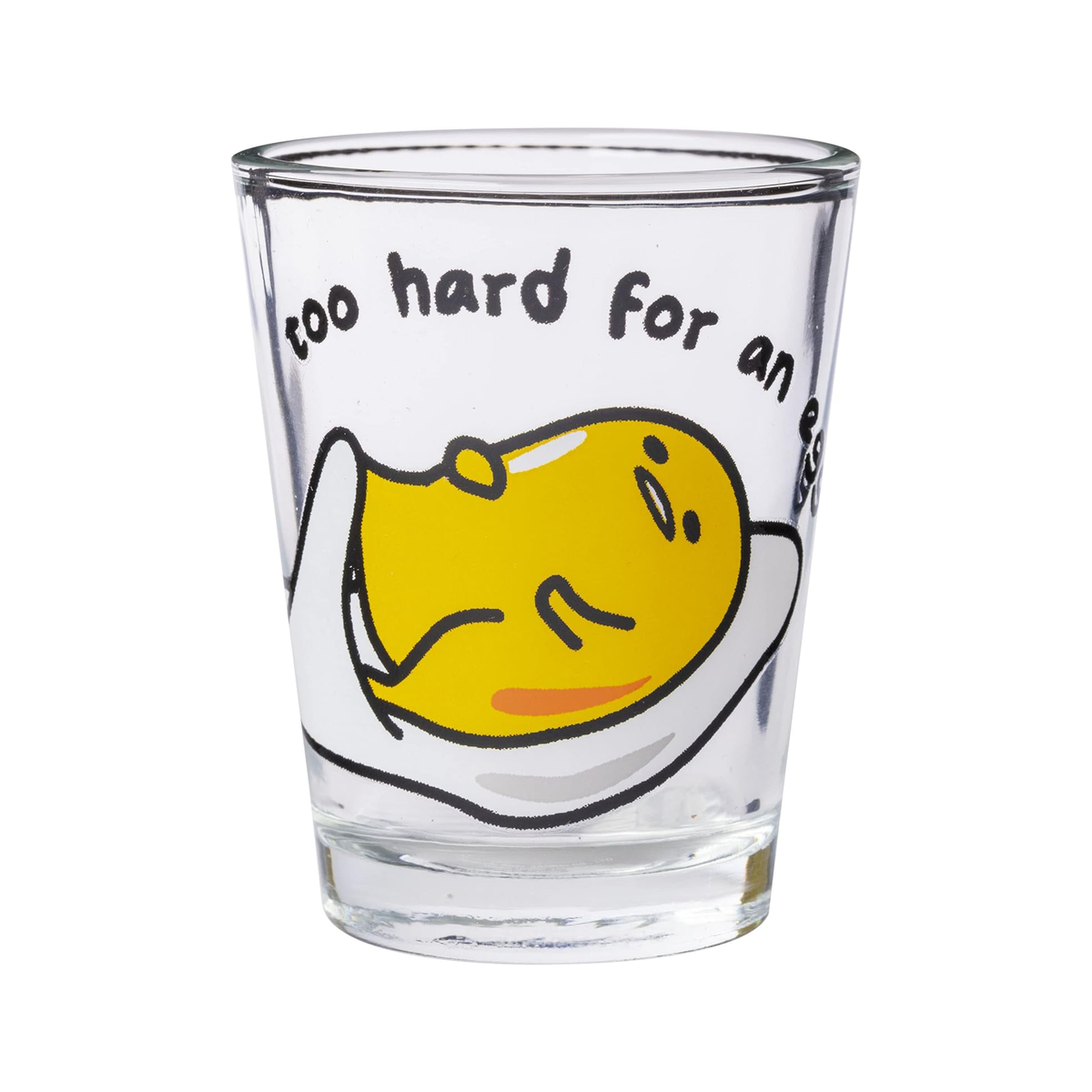 Silver Buffalo Gudetama Sleepy 1.5-Ounce Mini Glass Cups | Set of 4