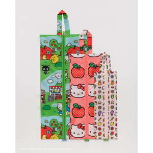 Hello Kitty and Friends x Baggu 3D Zipper Pouch Set (Apples + Icons +