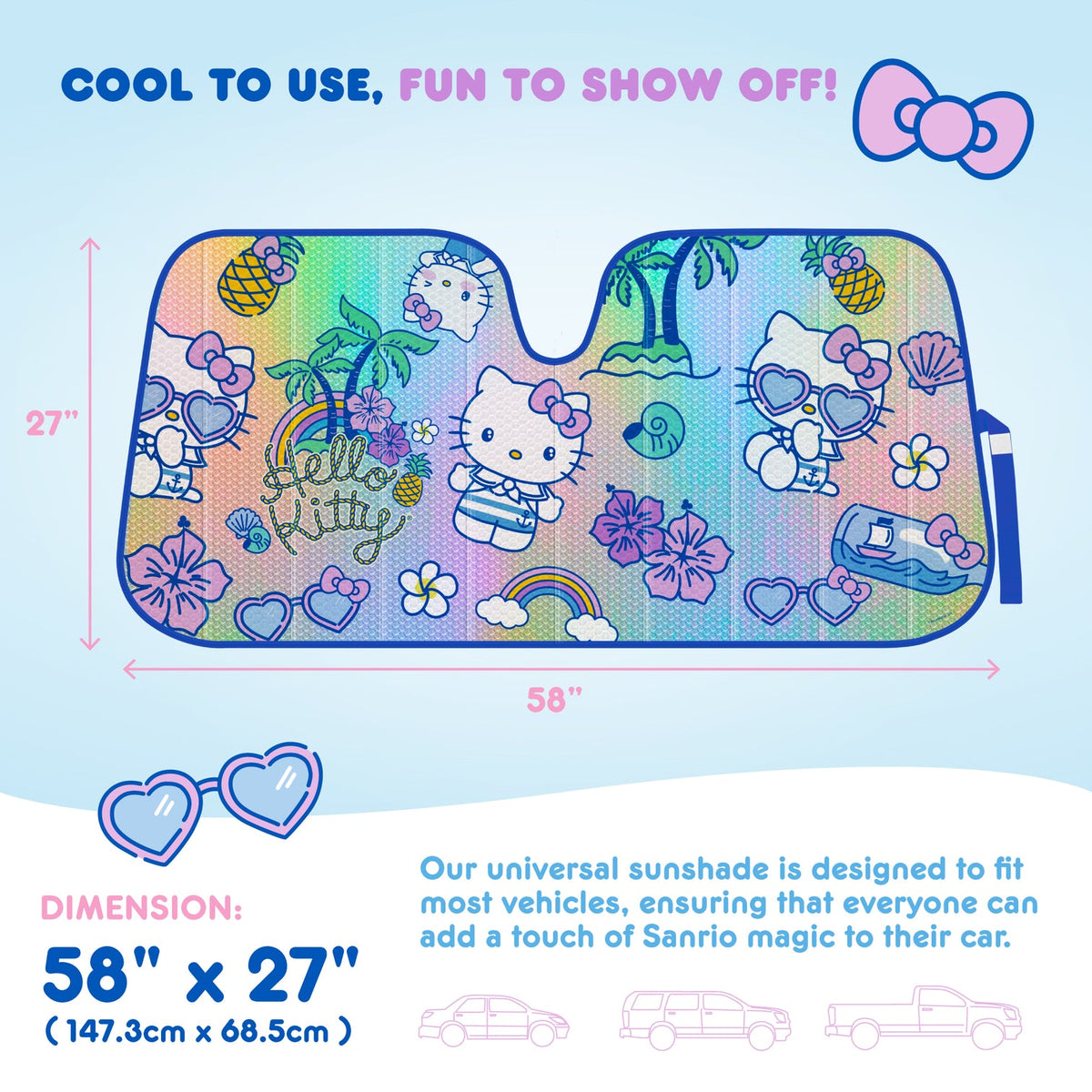 Hello Kitty Car Sun Shade (Summer Sailing) Travel BDK AUTO   