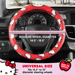 Hello Kitty Classic Red Steering Wheel Cover Travel BDK AUTO   