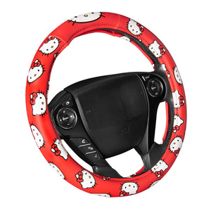 Hello Kitty Classic Red Steering Wheel Cover Travel BDK AUTO   