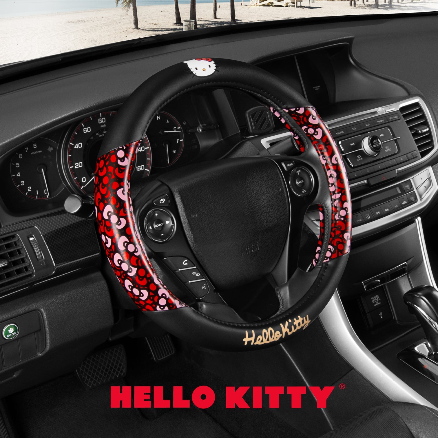 Hello Kitty Red Bow Steering Wheel Cover Travel BDK AUTO   