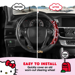 Hello Kitty Red Bow Steering Wheel Cover Travel BDK AUTO   