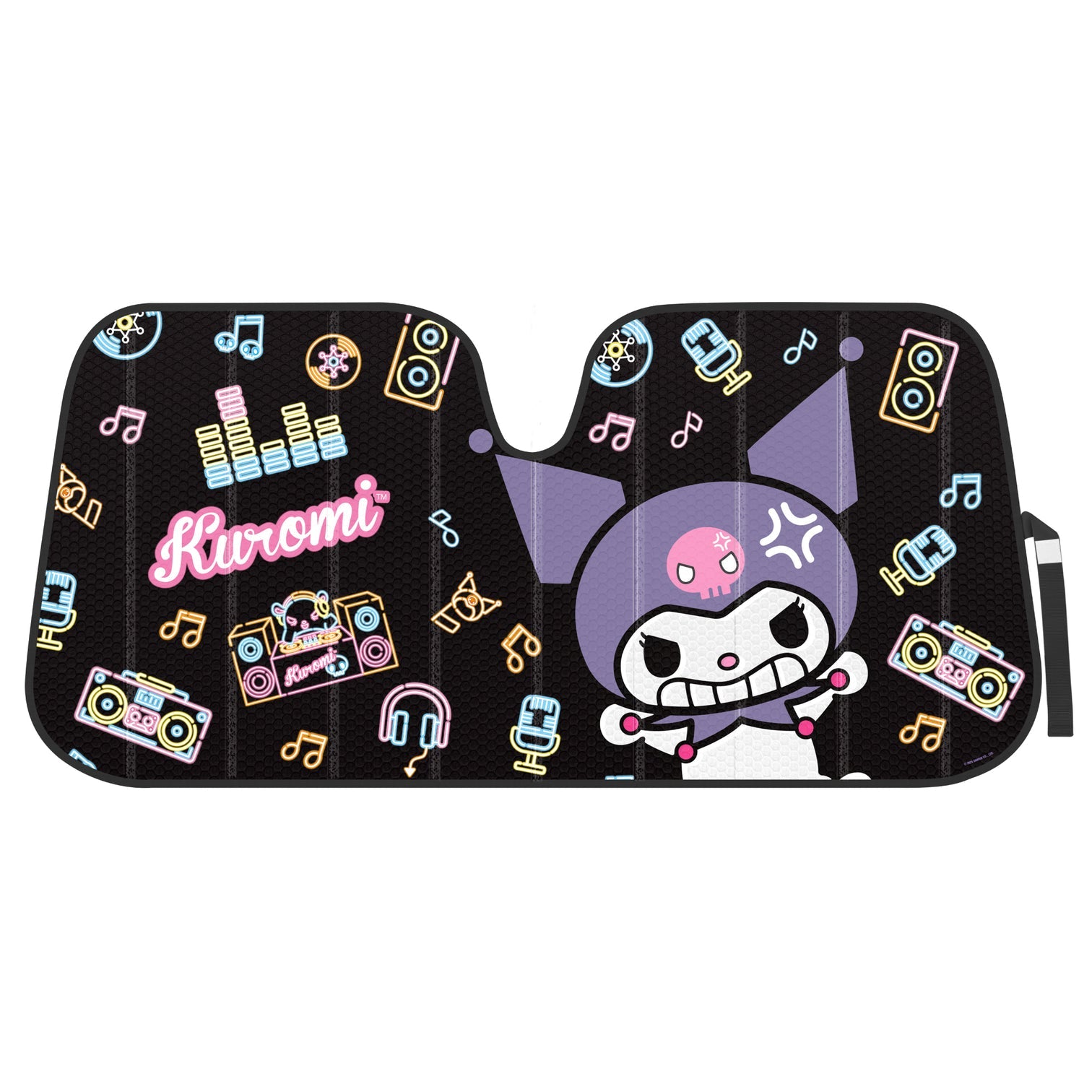 Kuromi Car Sun Shade (Neon Party) Travel BDK AUTO   