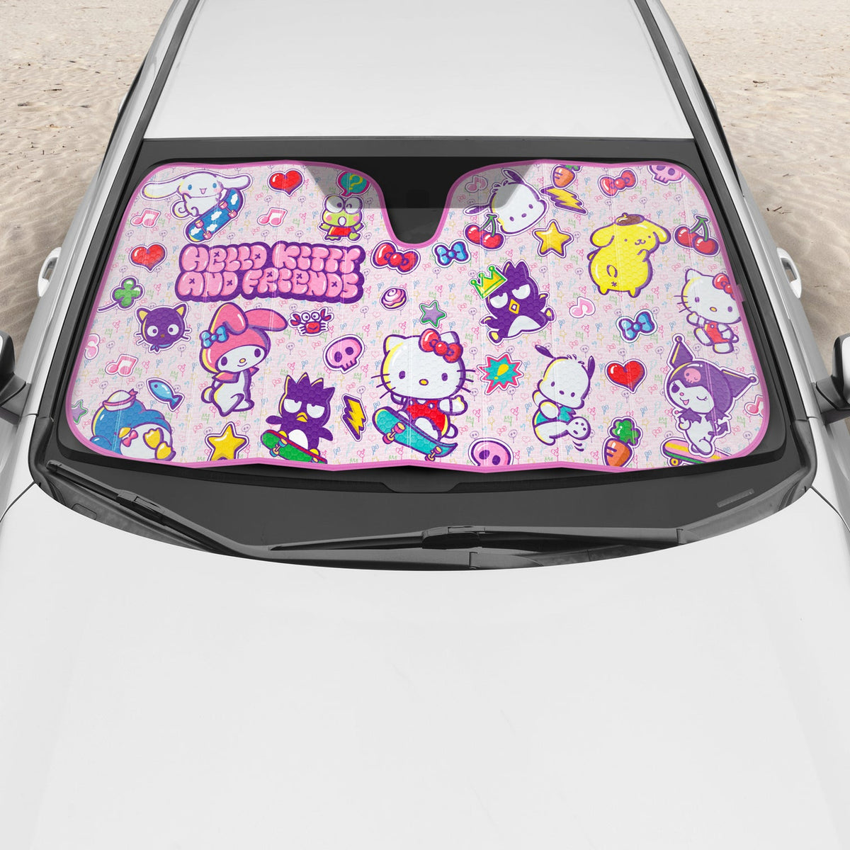 Hello Kitty and Friends Car Sun Shade (Kawaii Fun) Travel BDK AUTO   