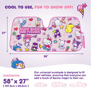 Hello Kitty and Friends Car Sun Shade (Kawaii Fun) Travel BDK AUTO   