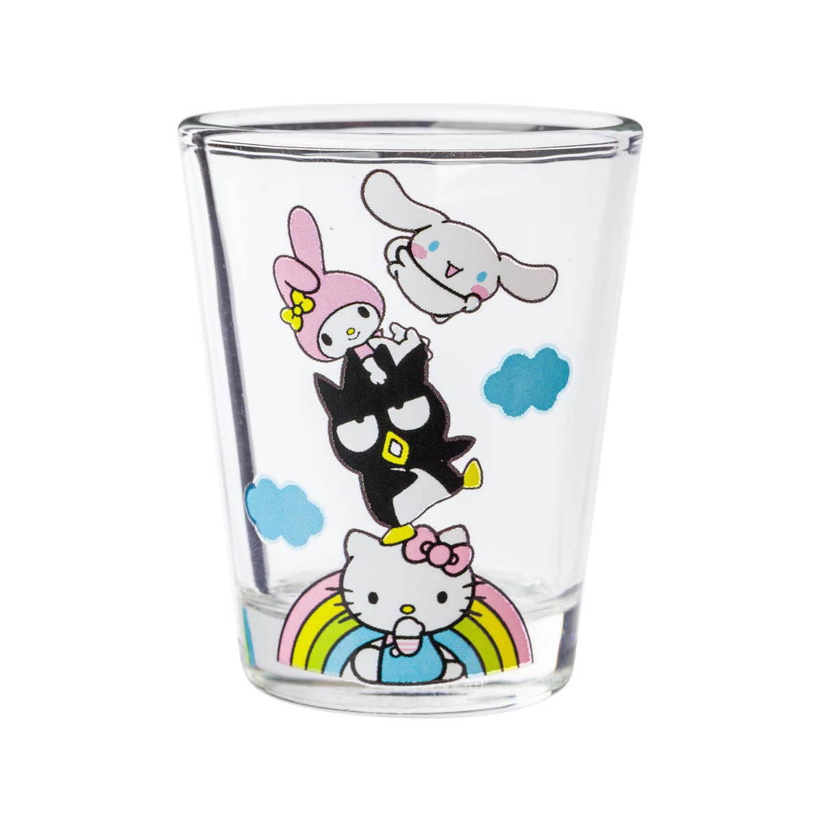 Hello Kitty and Friends Mini Glass 4-Piece Set (Rainbows) Home Goods Silver Buffalo   