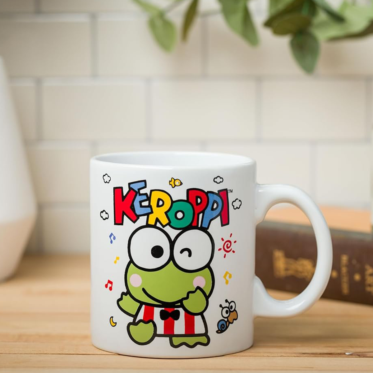 Keroppi All-Over Print Ceramic Mug (Winking) Home Goods Silver Buffalo   