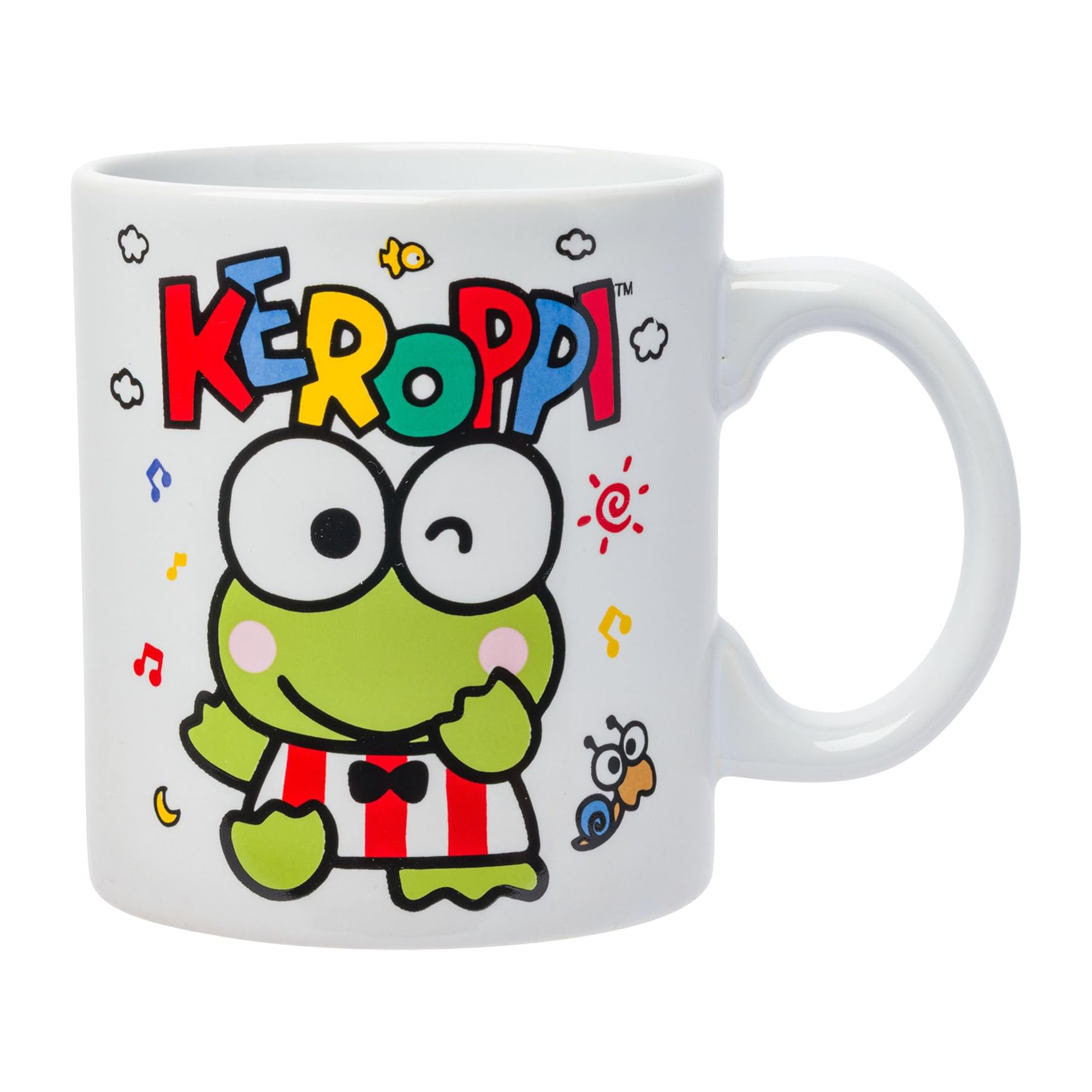 Keroppi All-Over Print Ceramic Mug (Winking) Home Goods Silver Buffalo   