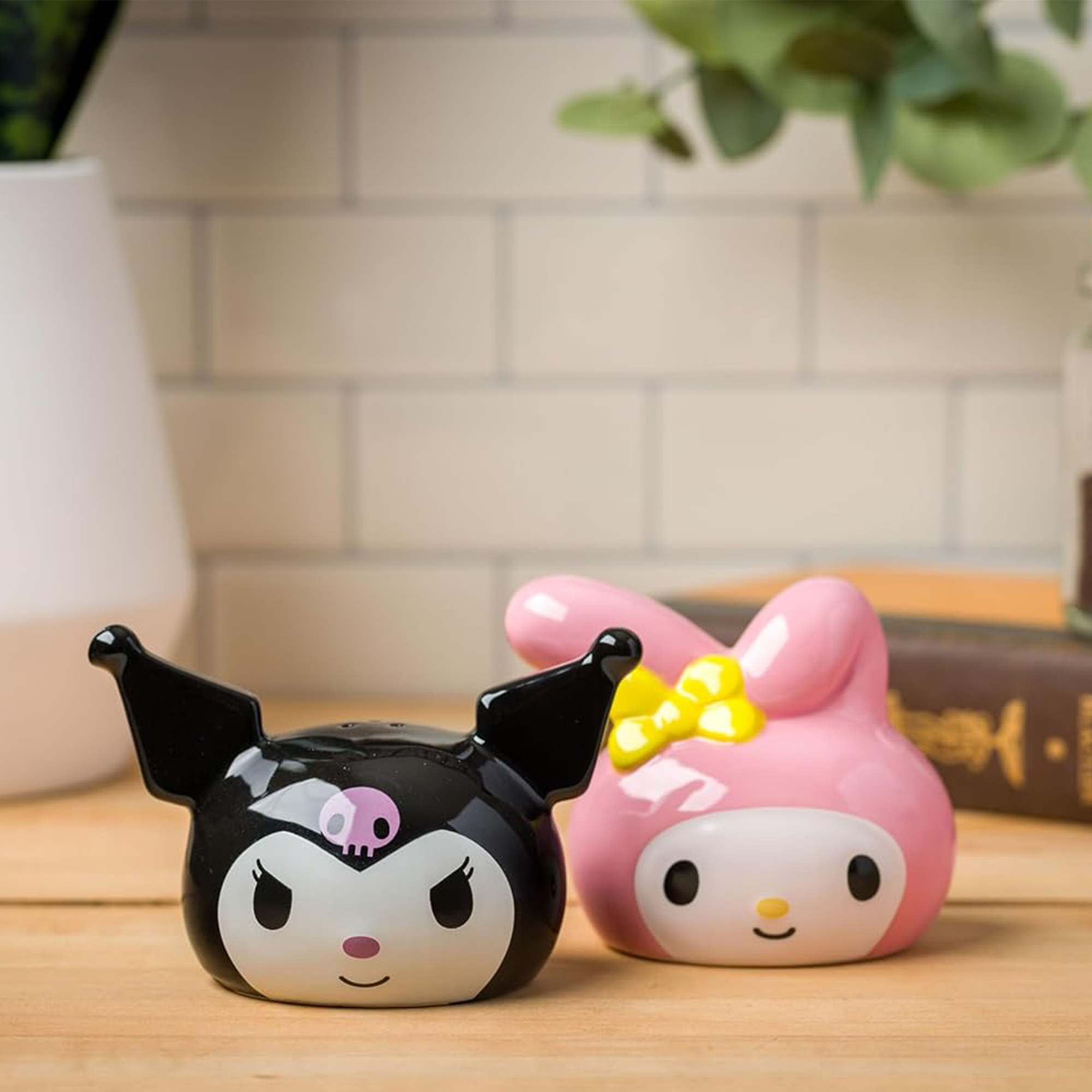 My Melody And Kuromi Sculpted Ceramic Salt and Pepper Set Home Goods Silver Buffalo   