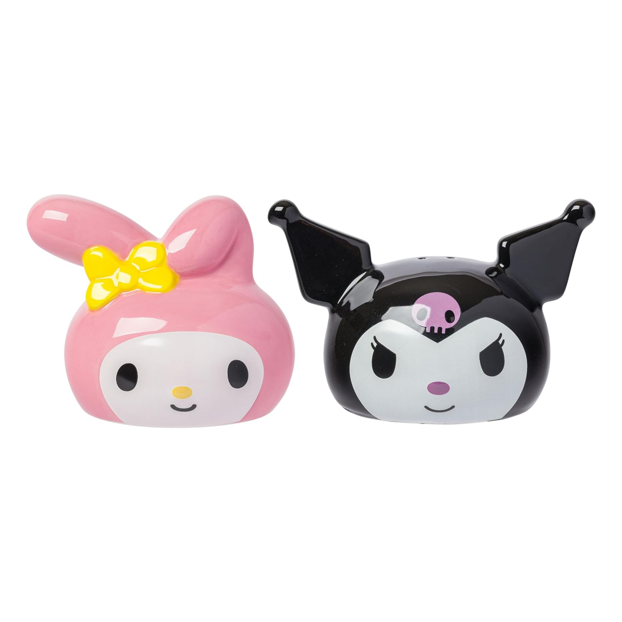 My Melody And Kuromi Sculpted Ceramic Salt and Pepper Set Home Goods Silver Buffalo   