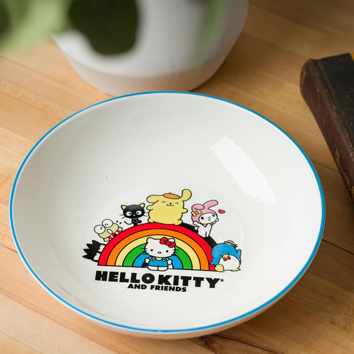 Hello Kitty and Friends Ceramic Dinner Bowl (Rainbow Parade) Home Goods Silver Buffalo   