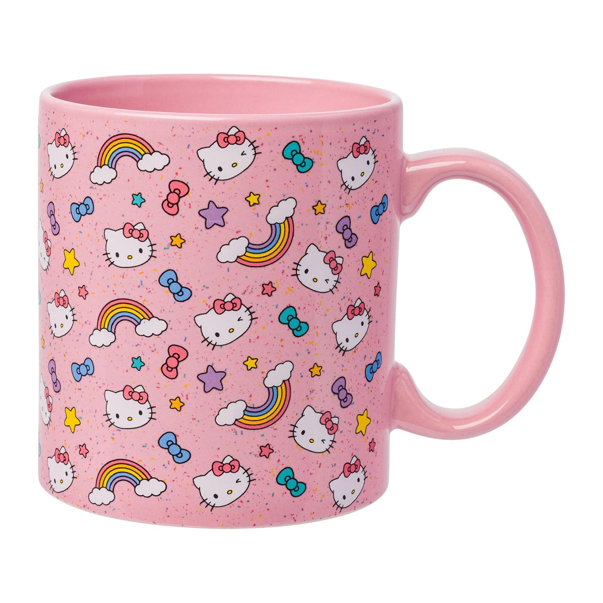 Hello Kitty Ceramic Mug (Stars, Bows, & Rainbows) Home Goods Silver Buffalo   