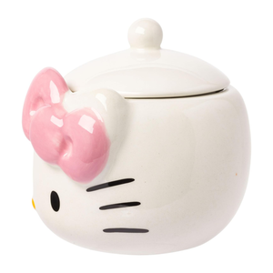 Hello Kitty Pink Bow Ceramic Storage Jar Home Goods Silver Buffalo   