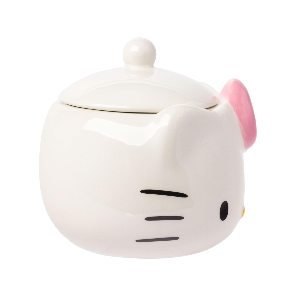 Hello Kitty Pink Bow Ceramic Storage Jar Home Goods Silver Buffalo   